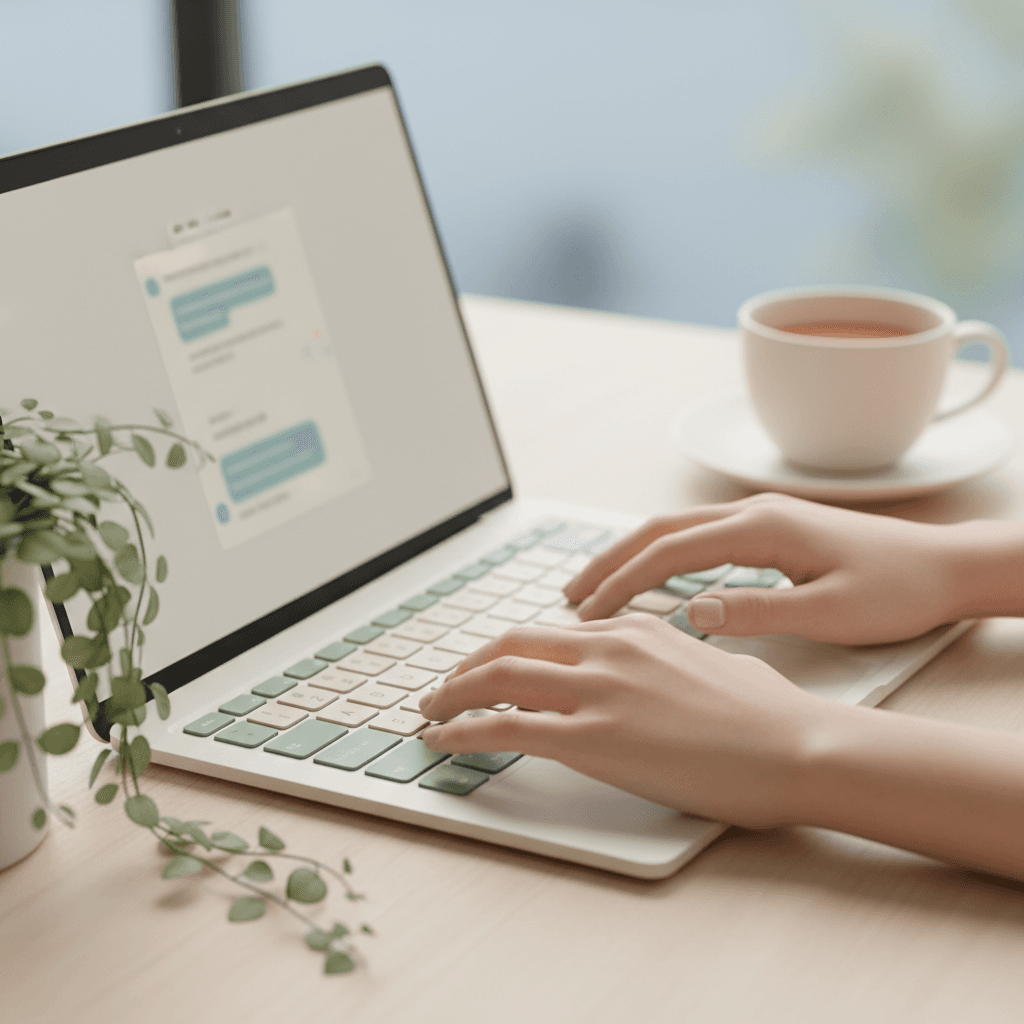 Computer screen displaying AI answer cards with brand citations highlighted